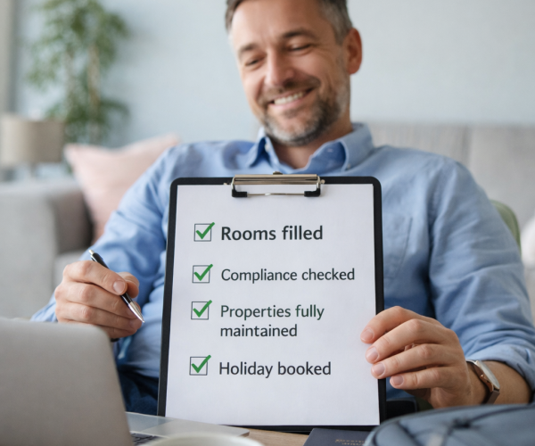 Image of relaxed landlord